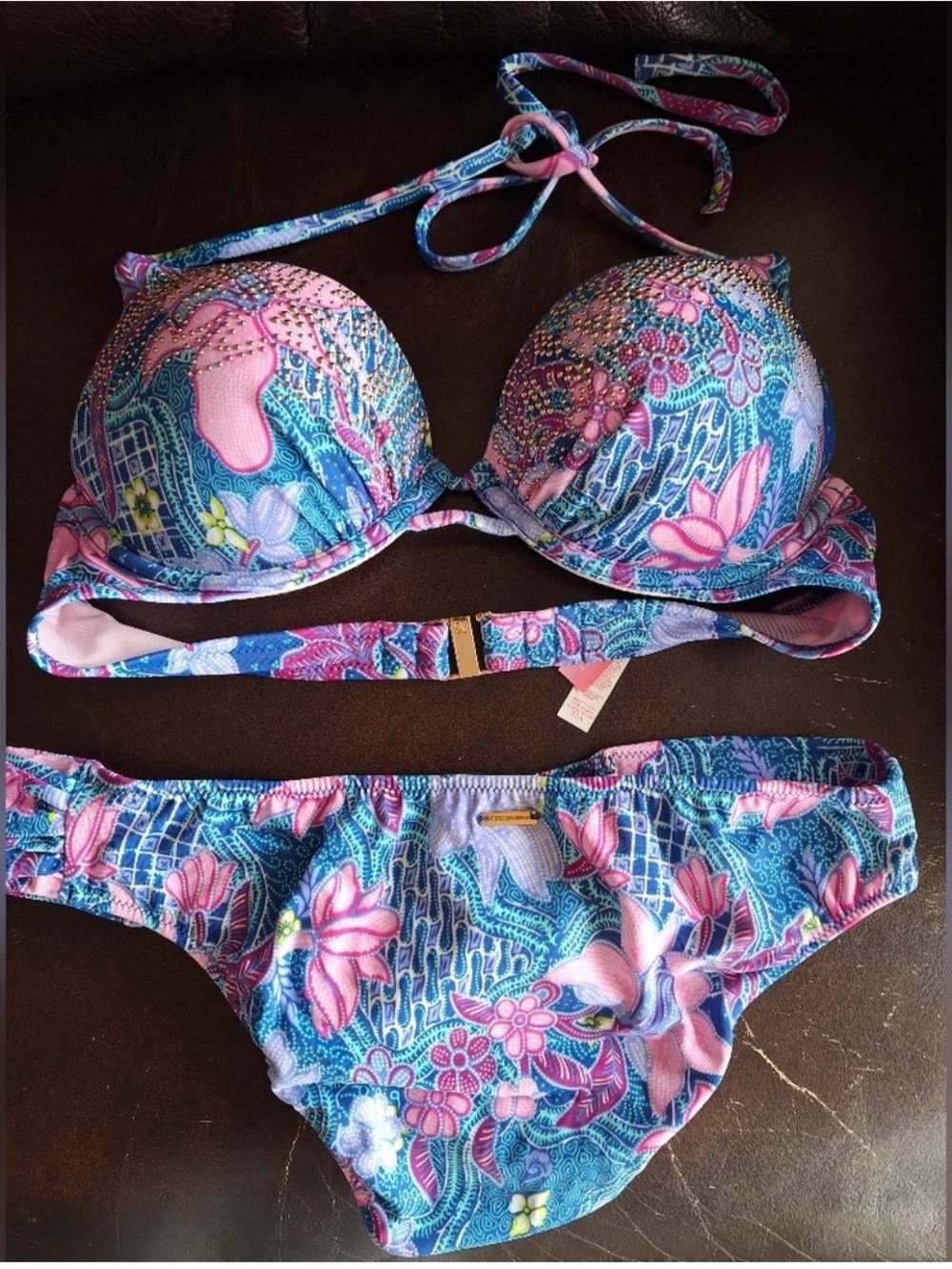 Victoria's Secret Floral Push-Up Bikini Set 2pc Swim Suit